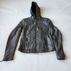 Gipsy Charcoal Roan Leather Jacket Mo